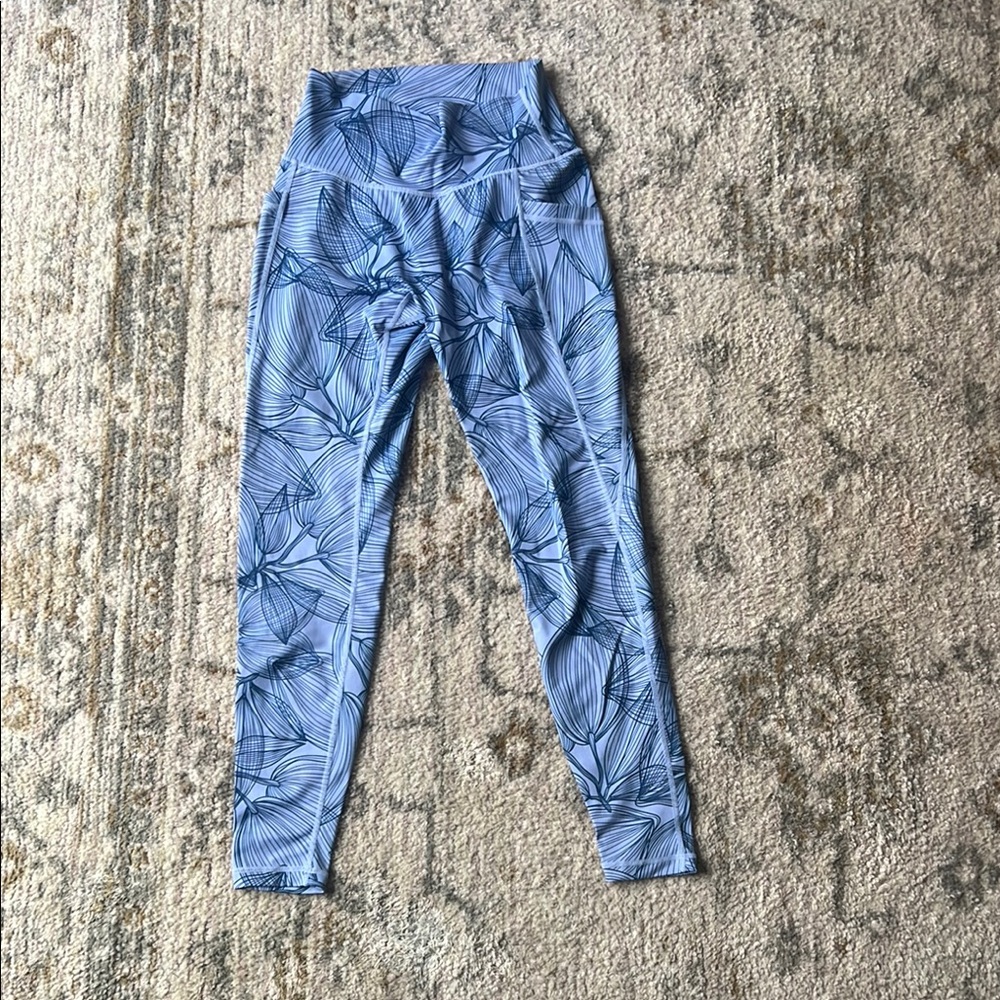 Blue Pattered Buff Bunny Leggings